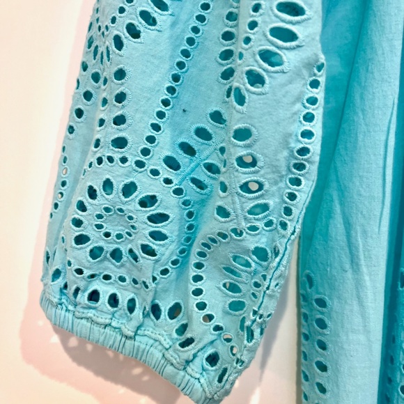 XS Melissa Odabash Ashley Kaftan in Turquoise - Picture 5 of 6